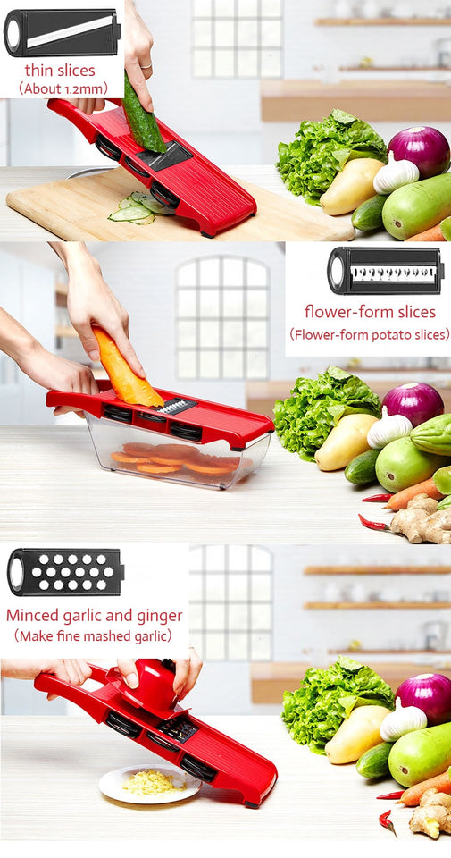 Vegetable Cutter Steel Blade Mandoline Slicer