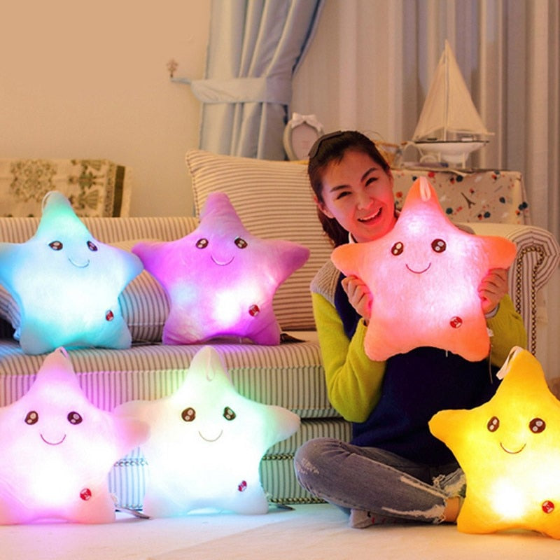 40*35cm Colorful Body Pillow Star Glow LED Luminous Light