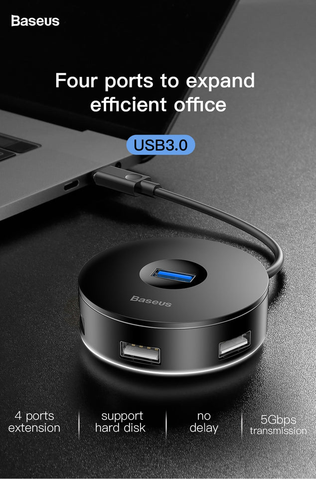 Baseus Multi USB 3.0 / Type C HUB to USB3.0 + 3 USB2.0 for Macbook Pro