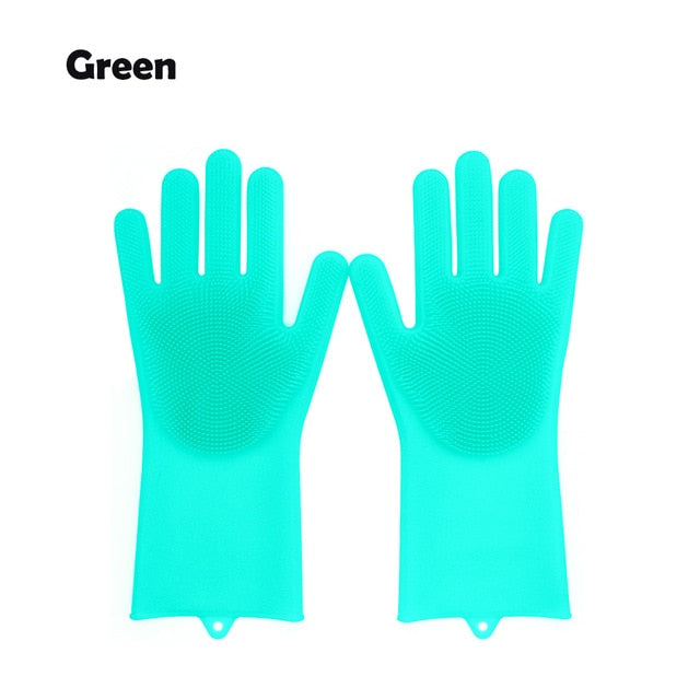 Magic Rubber Silicone Dish Washing Gloves