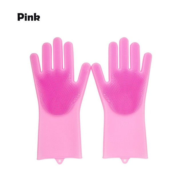 Magic Rubber Silicone Dish Washing Gloves