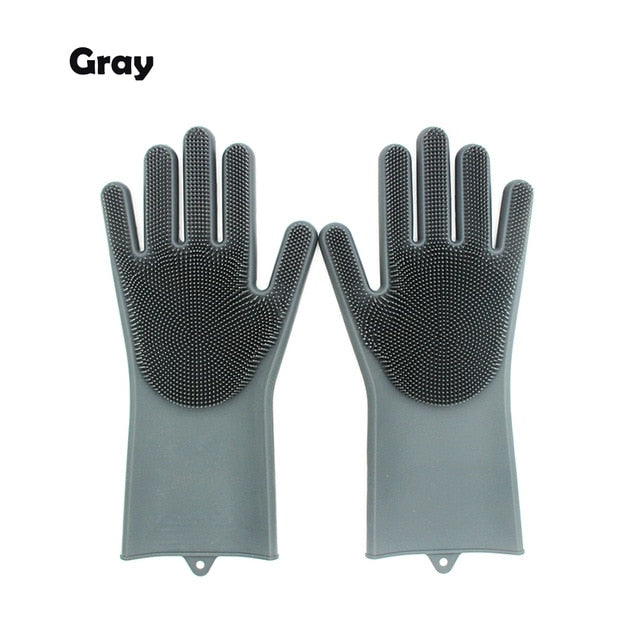 Magic Rubber Silicone Dish Washing Gloves