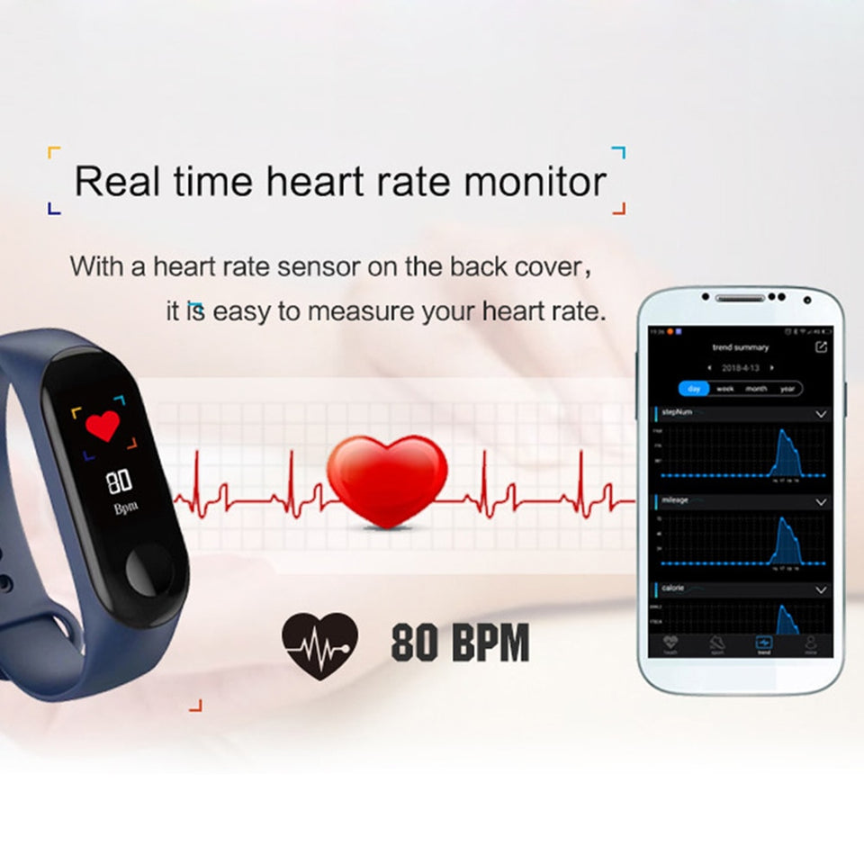 Fitness Bracelet Blood Pressure Outdoor IPS Screen