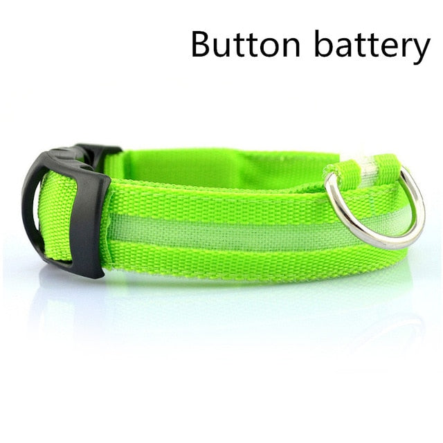 LED Safety Dog Collar USB Rechargeable Light Up