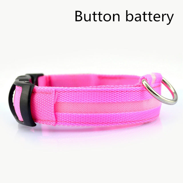 LED Safety Dog Collar USB Rechargeable Light Up